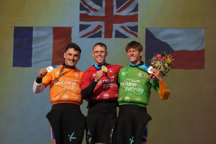Joseph Clarke Sydney 2005 Great Britain kayak cross podium