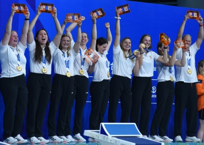 Germany upgraded from a silver in Birmingham to gold in Chengdu