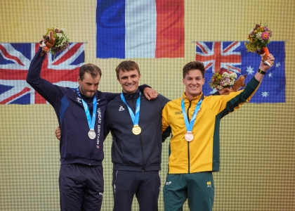 Nicolas Gestin France canoe gold Sydney 2025 podium